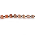 5mm Tangerine Quartz Faceted Cube Beads 8 inch 30 pieces