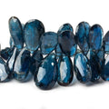 12x5mm Kyanite Faceted Pear Beads 7.5 inch 56 pieces