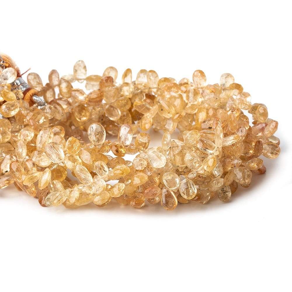 5x3-6x5mm Imperial Topaz Faceted Pear Beads 8 inch 84 pieces A