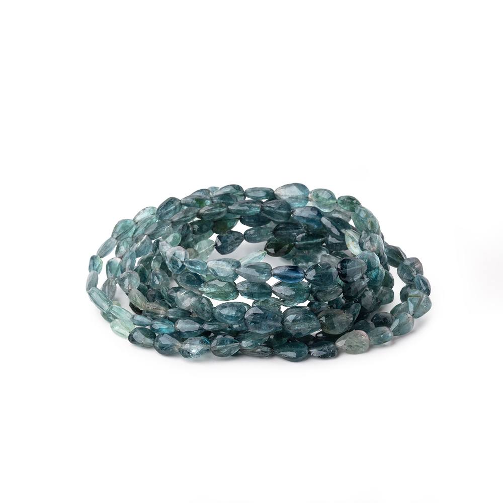 5x3-7x5mm Indicolite Bi-Color Tourmaline Faceted Pear Beads 16 inch 69 pieces