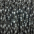 5x3mm Hematite Plain Rice Black Gold Chain by the foot 27 pieces