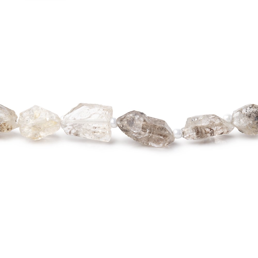 5x4-11x6mm Double Terminated Quartz natural crystal beads 15 inch 42 pieces