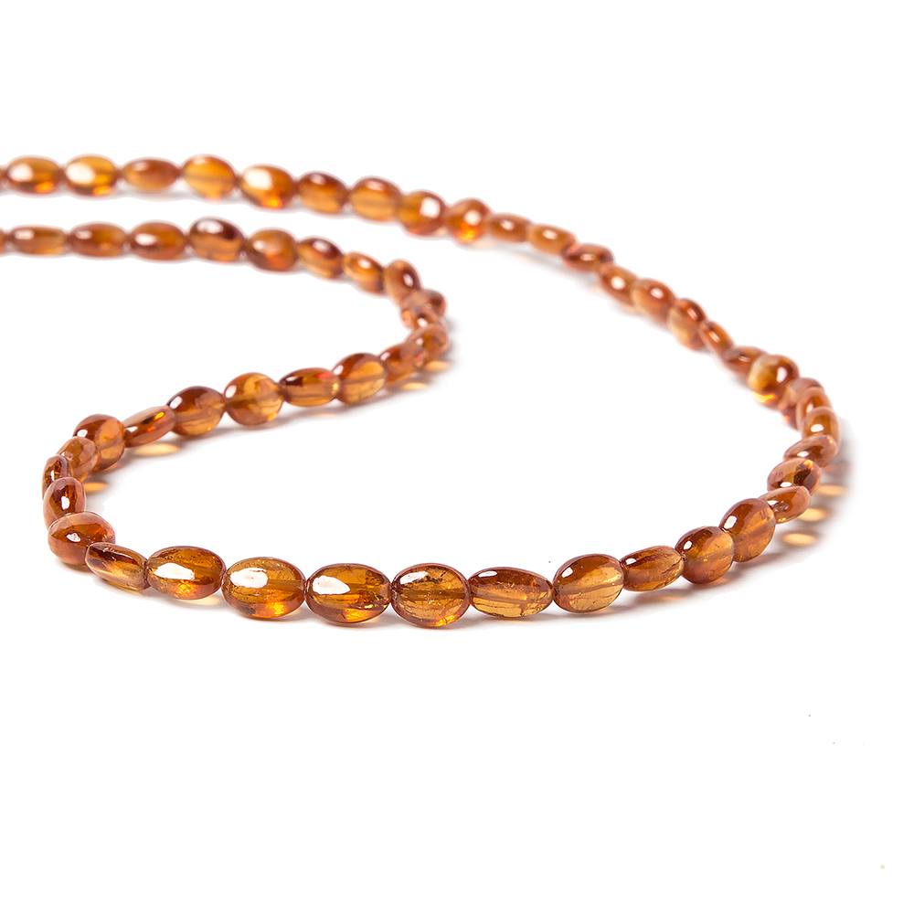 5x4-7x5mm Mandarin Garnet Straight Drill Oval 15 inch 70 pieces