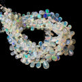 5x4-8x6mm Ethiopian Opal Plain Pears 8 inch 76 beads