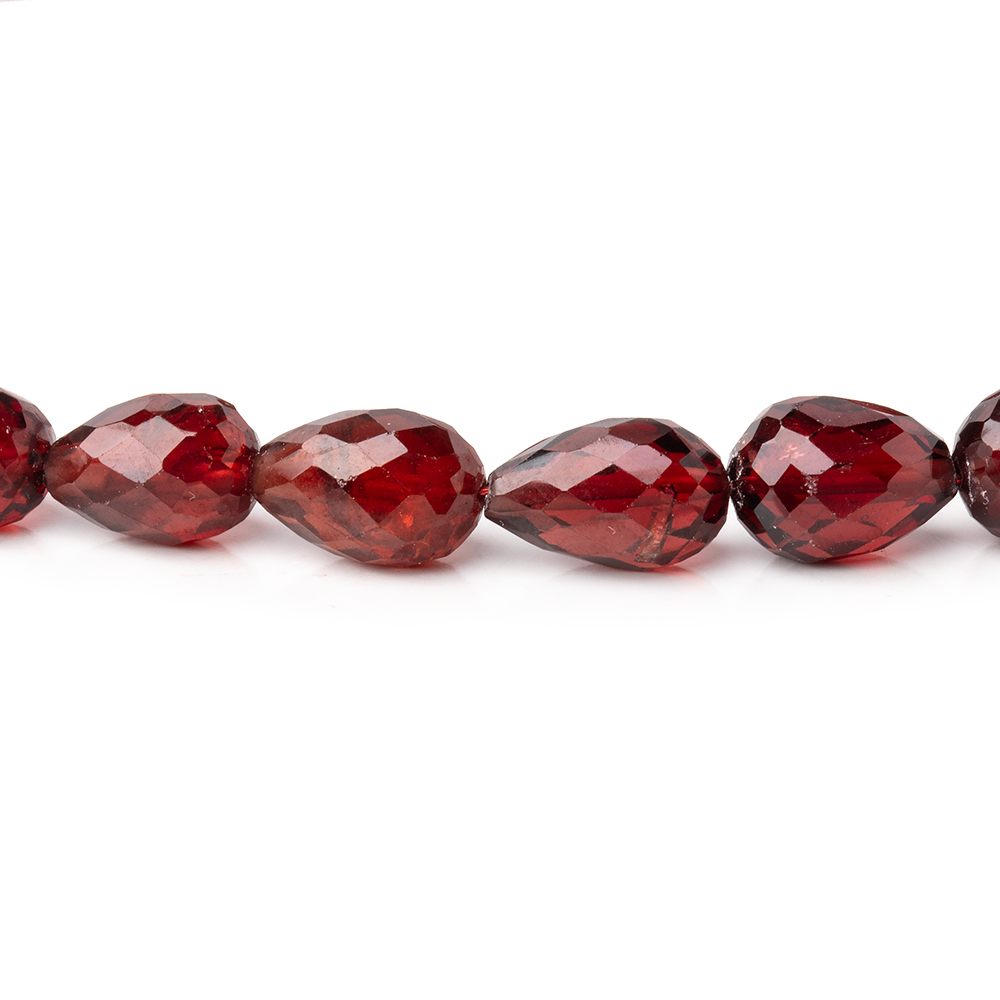 5x4.5-7x6mm Mozambique Garnet Straight Drilled Tear Drops 15.5 inch 49 beads