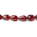 5x4.5-7x6mm Mozambique Garnet Straight Drilled Tear Drops 15.5 inch 49 beads