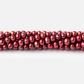 5x4mm Berry Red Off Round Freshwater Pearls 15 inch 98 pieces