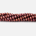 5x4mm Cinnamon Side Drilled Off Round Freshwater Pearl Beads 16 inch 96 pieces