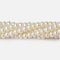 5x4mm Cream Center Drilled Button Freshwater Pearl 94 pieces