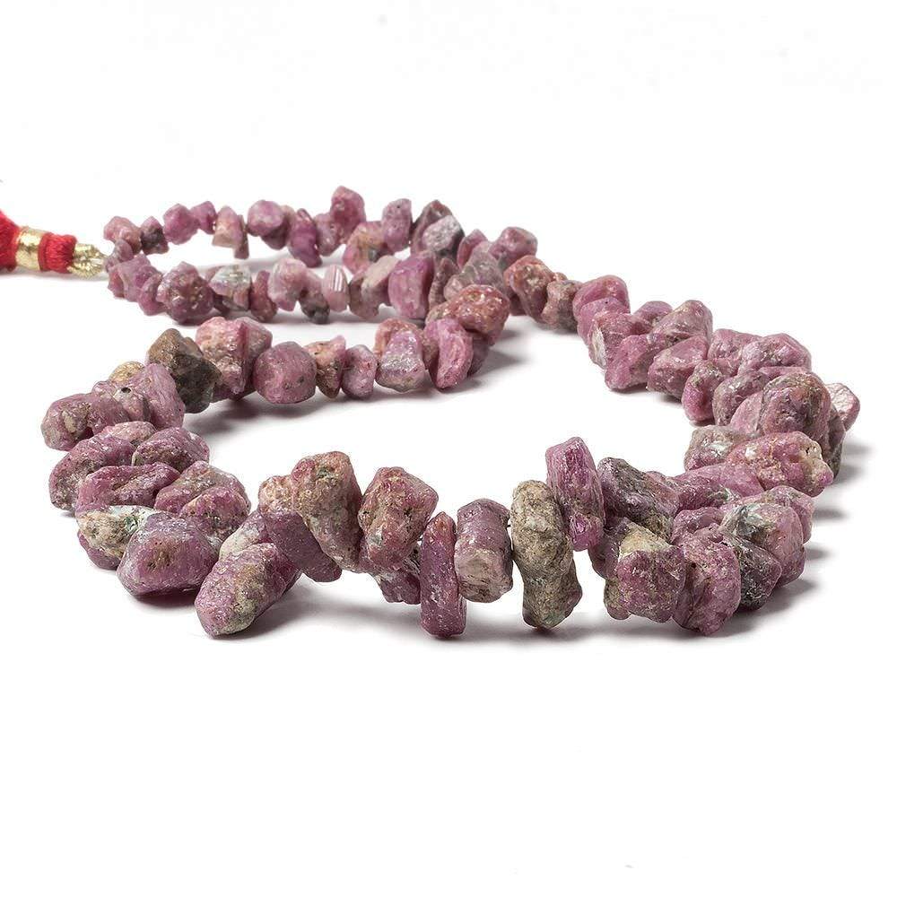 5x4x3-16x8x8mm Ruby Beads Unfaceted Natural Crystal 15 inch 103 pcs