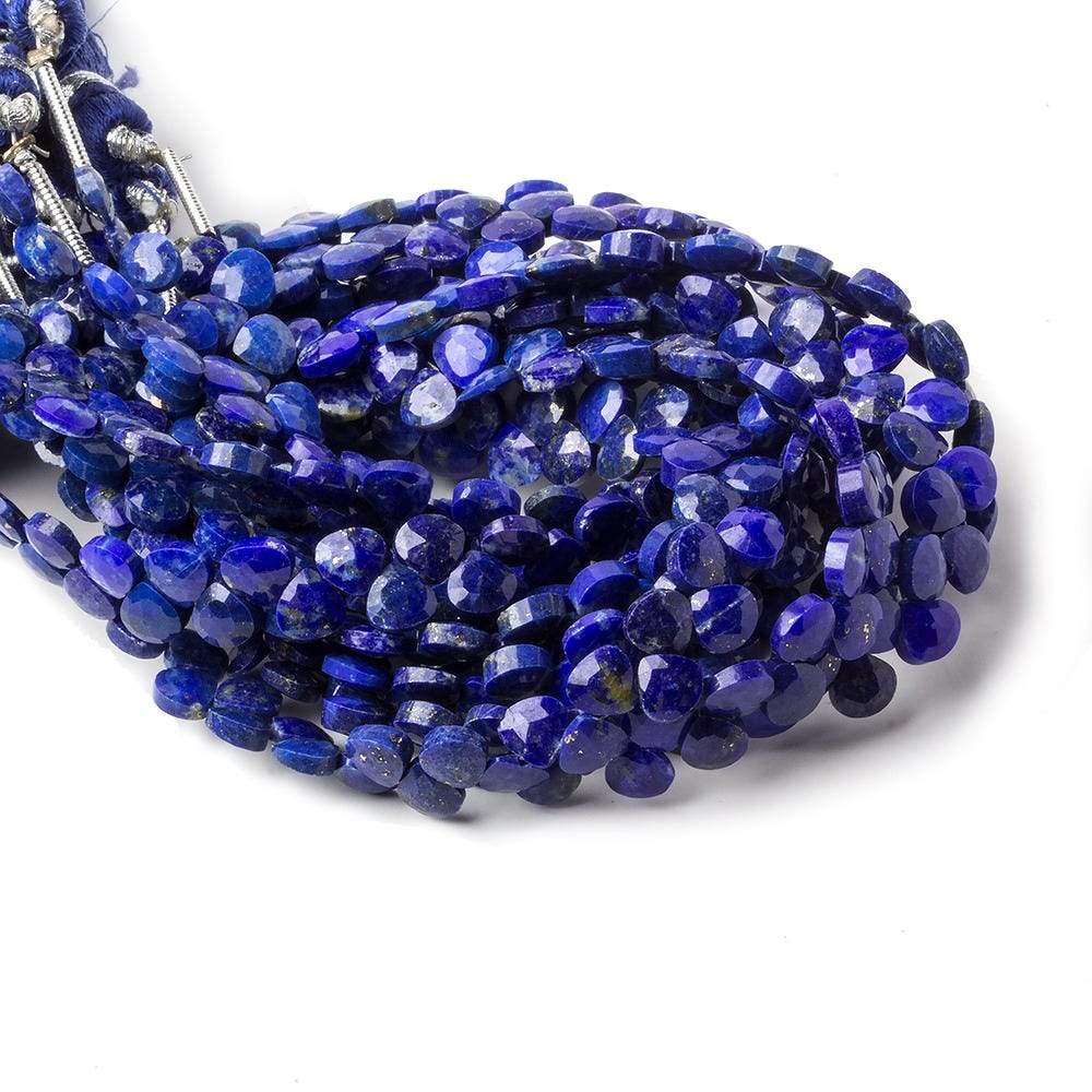 5x5mm Lapis Lazuli Heart Micro-Briolette Beads 6 inch 54 pieces