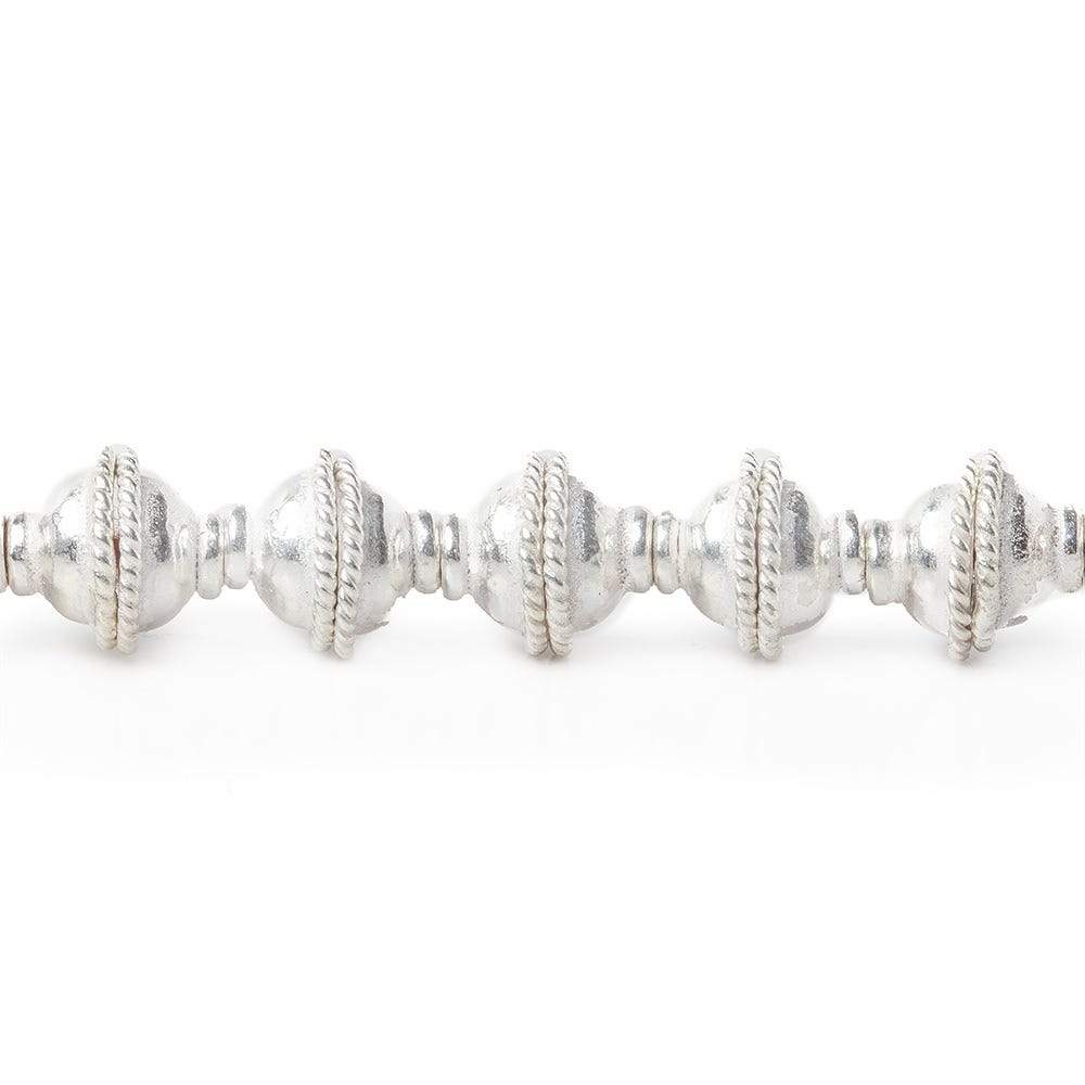 5x9mm Sterling Silver Plated Copper Bead Cap 8 inch 42 pcs