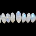 6-10mm Rainbow Moonstone German Faceted Rondelle Beads 16 inch 114 pcs AA