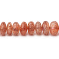 6-10mm Sunstone Plain Rondelle Beads 14 inch 90 pieces