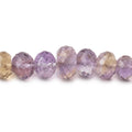 6-11mm Ametrine Faceted Rondelle Beads 16 inch 89 pieces