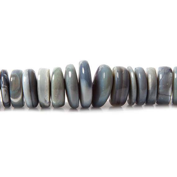 6-11mm Blue Gray Australian Opal Heshi Beads 20 inch 225 pieces A