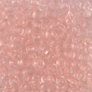 Miyuki 6-155  # 6/0 Transparent Light Tea Rose Seed Beads - 5 or 10 gm