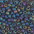 Miyuki 6-401FR   # 6/0 Matte Black AB Seed Beads, 5 or 10  gm