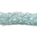 6-7mm Aquamarine Straight Drilled Plain Pear 14 inch 52 pieces