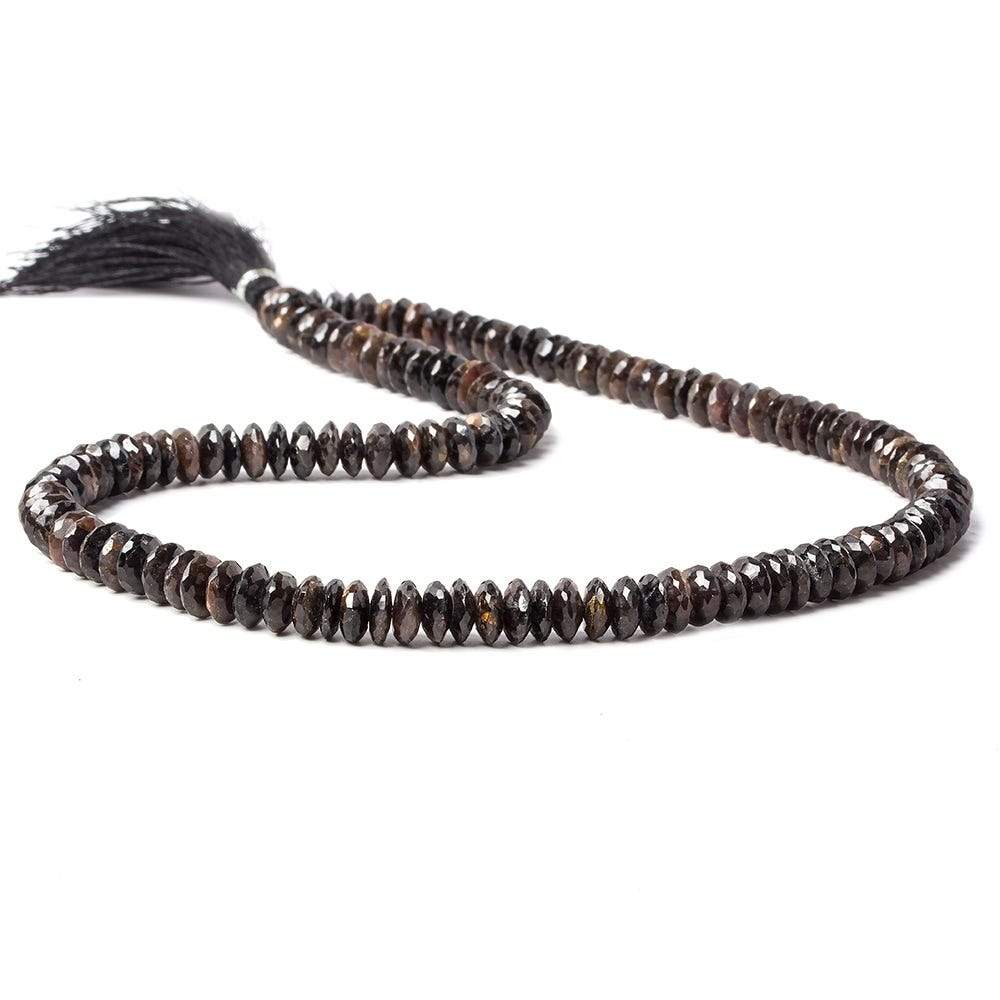 6-7mm Chocolate Sapphire German Faceted Rondelle beads 16 inch 139 pieces