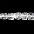 6-7mm Crystal Quartz Faceted Cubes 7.5 inch 27 Beads