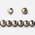 6-7mm Irish Greens Large Hole Off Round Pearl 2.5mm drill hole, 15 inch, 75 pieces