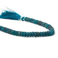 6-7mm Matte Neon Apatite 1mm drill hole faceted rondelle beads 8 inch 58 pcs