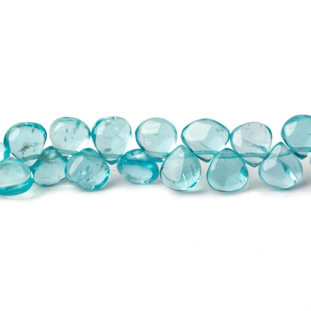 4mm Pool Blue Apatite Plain Heart Beads 8.5 inch 60 pieces