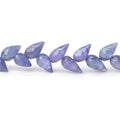 6-7mm Tanzanite Shoulder Drill Faceted Tear Drop 3.75 inch 20 Beads AA