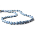 6-9.5mm Owyhee Blue Opal plain coin beads 18 inch 62 pieces