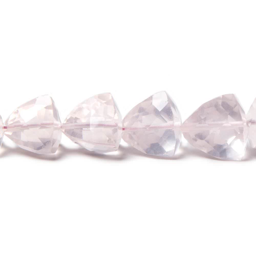 6-9mm Rose Quartz Straight Drilled Trillion Beads 15 inch 56 pieces