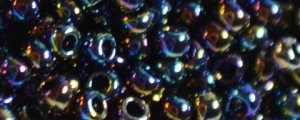 TOHO TR-08-86   8/0 Metallic Jet Black Iris Seed Beads, 5 or 10 Grams