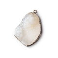 32x20mm Black Gold Leafed White Agate Freeform Drusy Pendant 1 piece