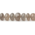 6.5-10mm Platinum Moonstone Plain Rondelle Beads 16 inch 75 pieces
