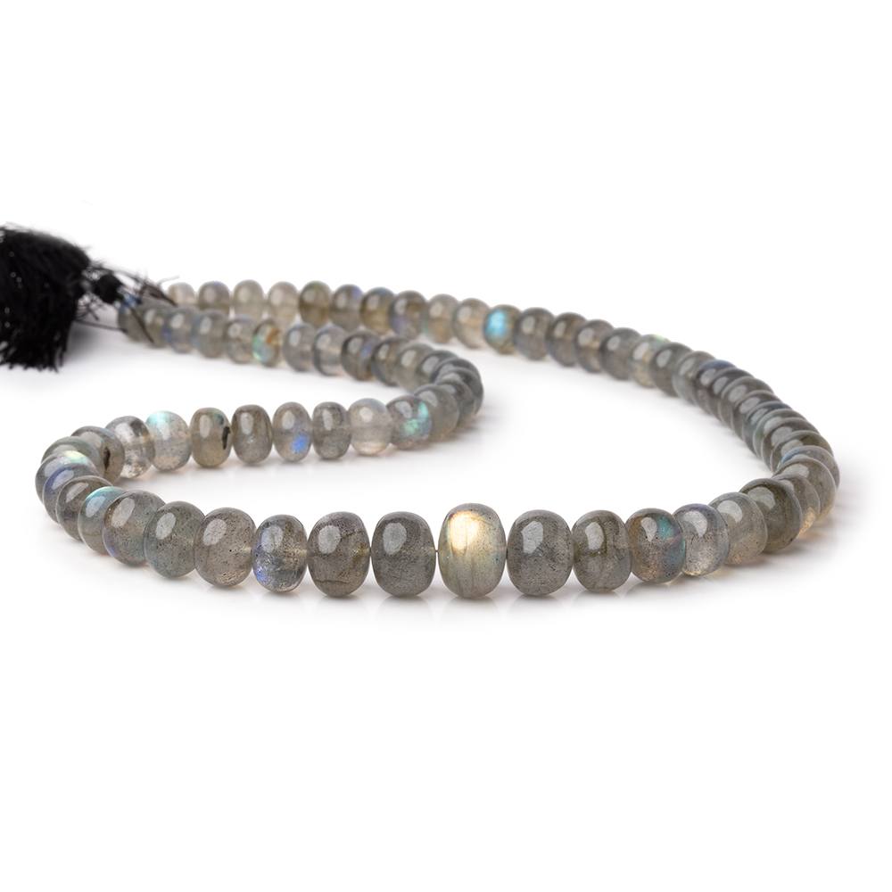 6.5-11mm Labradorite Plain Rondelle Beads 16 inch 73 pieces AAA