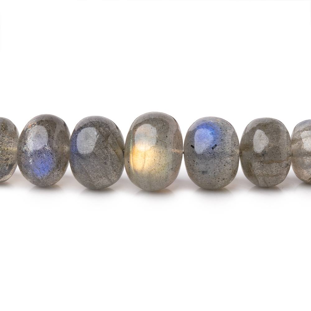 6.5-11mm Labradorite Plain Rondelle Beads 16 inch 73 pieces AAA
