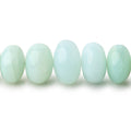 6.5-15mm Blue Peruvian Opal Plain Rondelle Beads 18 inch 75 pieces AA