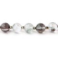 6.5-7mm Moss Quartz Faceted Round Beads 8 inch 25 pieces