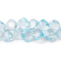 6.5-7.5mm Sky Blue Topaz Faceted Pillow Beads 7.5 inch 50 beads