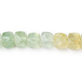 6.5-7mm Prehnite Faceted Cube Beads 8 inch 32 pieces