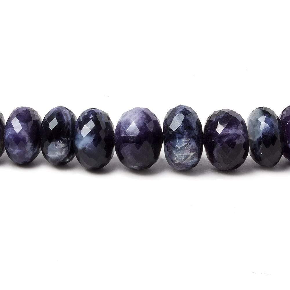 6.5-8.5mm Morado Purple Opal faceted rondelle beads 18 inch 92 pieces AA