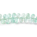 6.5x4-8.5x5mm Colombian Emerald Plain Pear Beads 7.5 inch 65 pieces A