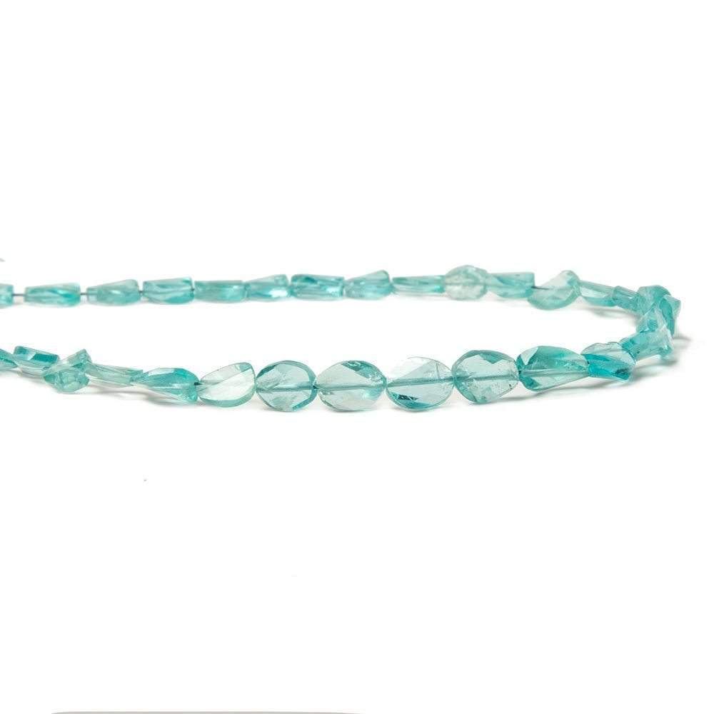 6.5x5-8x5mm Apatite Barrel faceted oval beads 9 inch 33 pieces