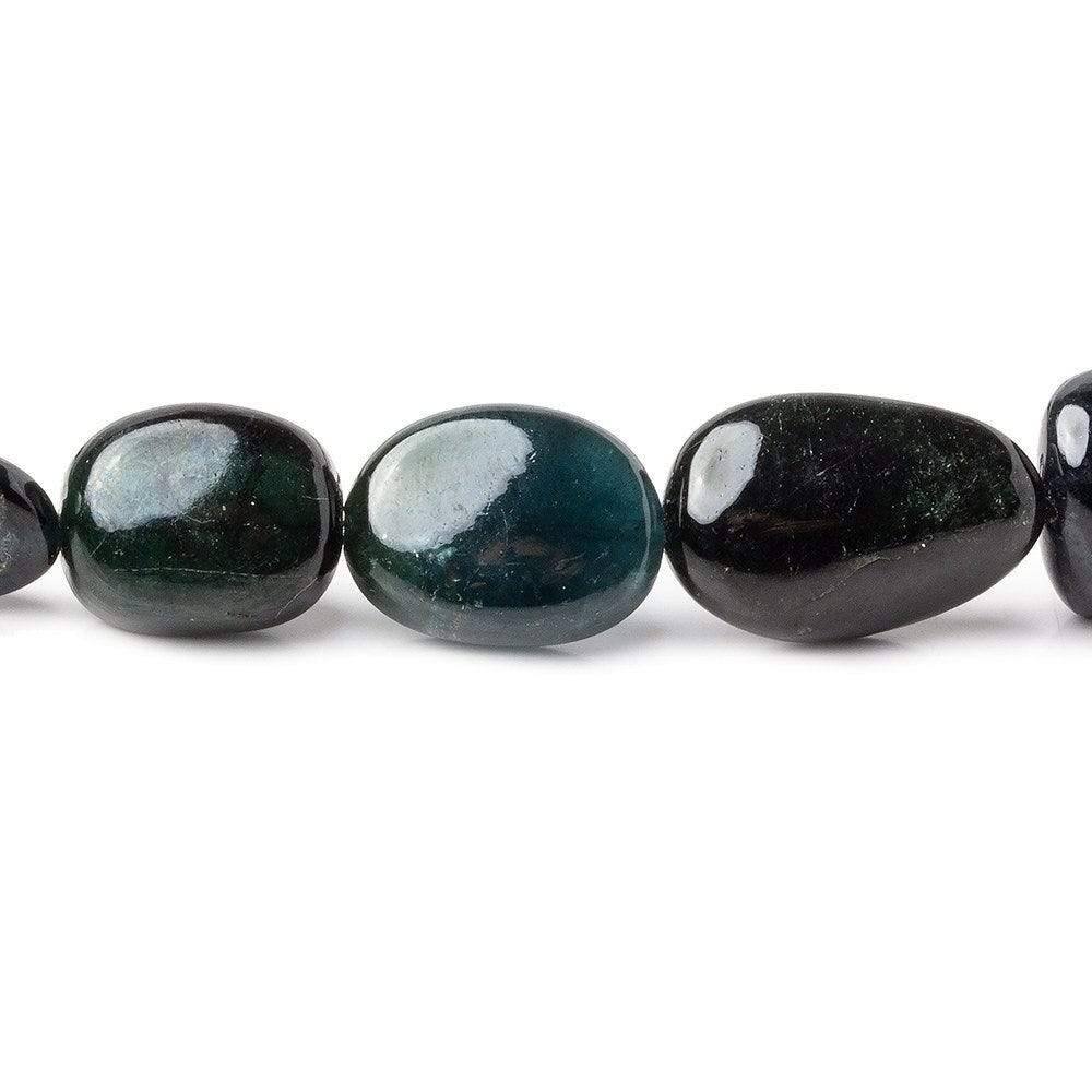6.5x6-17x10.5mm Chrome Green & Indicolite Tourmaline Plain Nuggets 15 inch 34 pcs