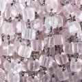 6.5x6.5mm Rose Quartz cube Black Gold plated .925 Silver Chain by the foot 26 pcs