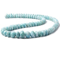 6.9-11.5mm Larimar faceted rondelle beads 19 inches 94 pieces AA
