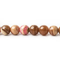 6mm Chocolate Rhodochrosite plain rounds 15.5 inch 63 beads