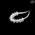 6mm Crystal Quartz 1.5mm Large Hole Plain Rondelle Set of 10
