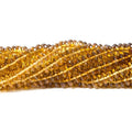 6mm Golden Shaded Tourmaline Plain Rondelle