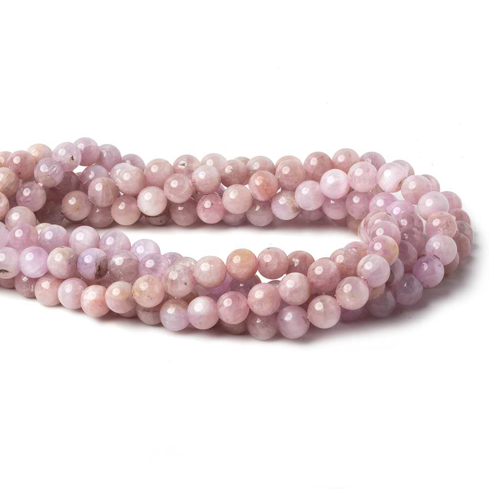 6mm Kunzite Plain Rounds 16 inch 66 beads AA